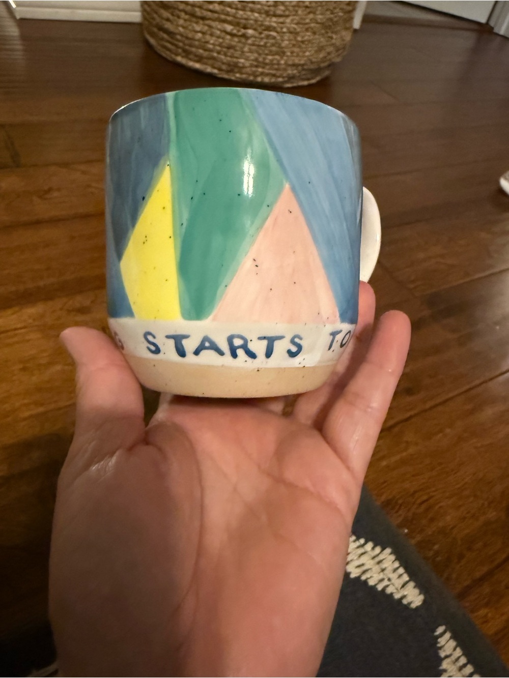 Anthropologie Molly Hatch Lexicon Mug "Everything Starts Today” Coffee Cup